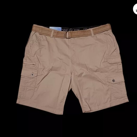 Iron Co. Shorts Men’s size 44 Tan Belted Stretch Twill Cargo Outdoor NEW - Picture 1 of 9